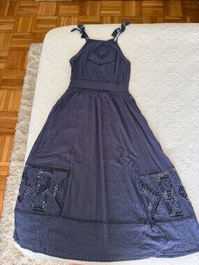 Lucky Brand Embroidered Maxi Dress - Size M